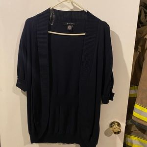 Black short sleeve cardigan XL